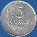 5 грошей Польши 1962 года